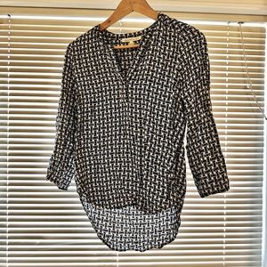 Black and white blouse